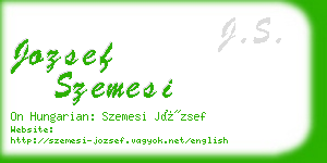 jozsef szemesi business card